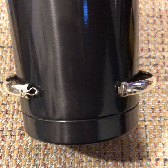 Sterling Silver Spring Closure Locking Clasp Closure Bangle Bracelet - Picture 14 of 15